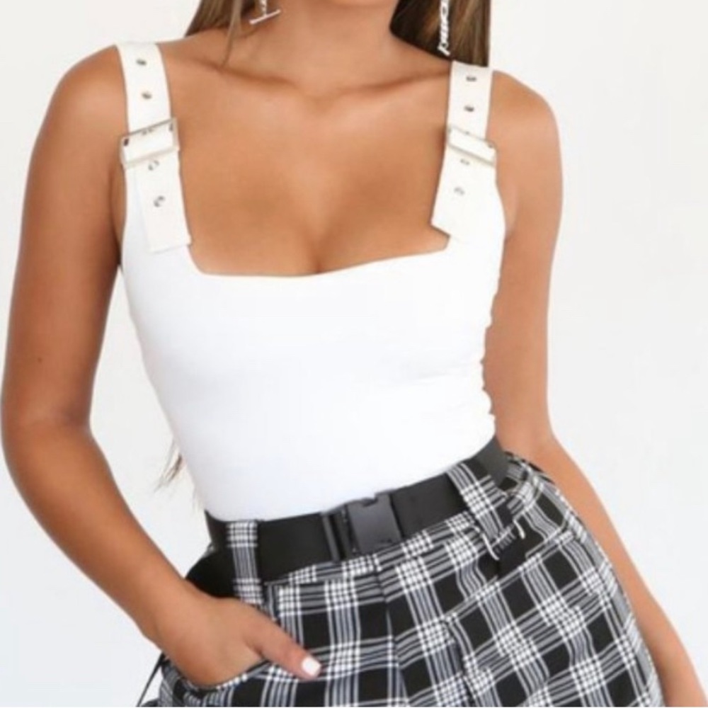 Tiger Mist Kailey bodysuit w/ buckle straps